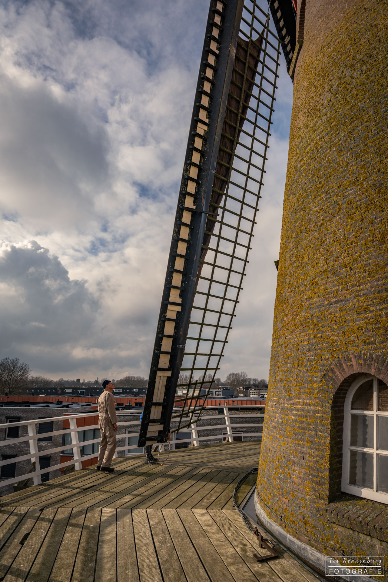 Het zeil wordt afgerold