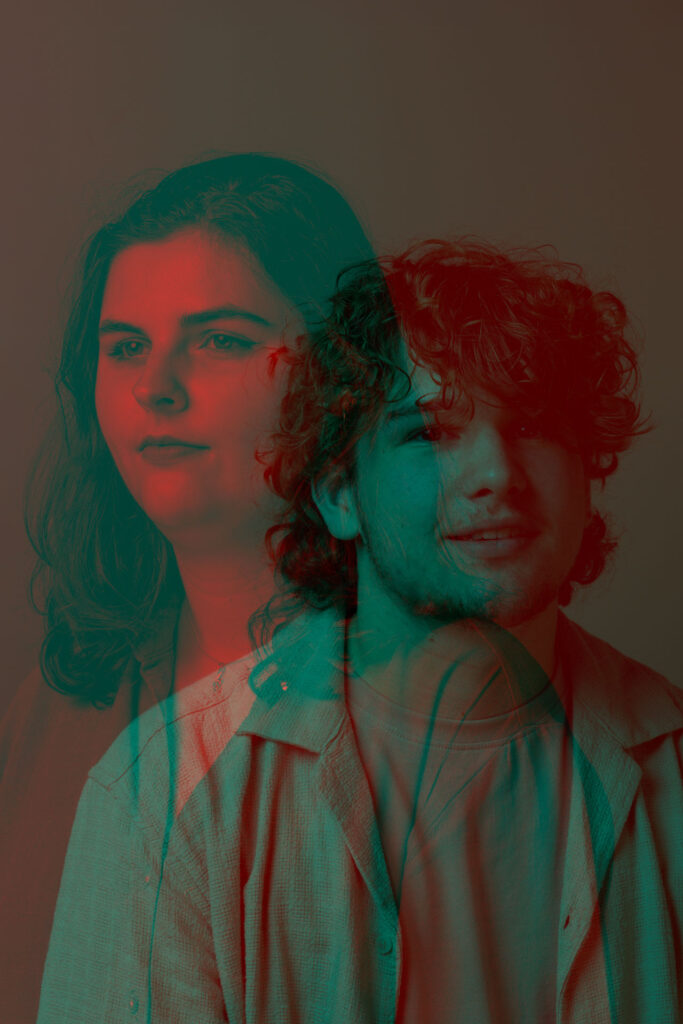 Portret in double exposure